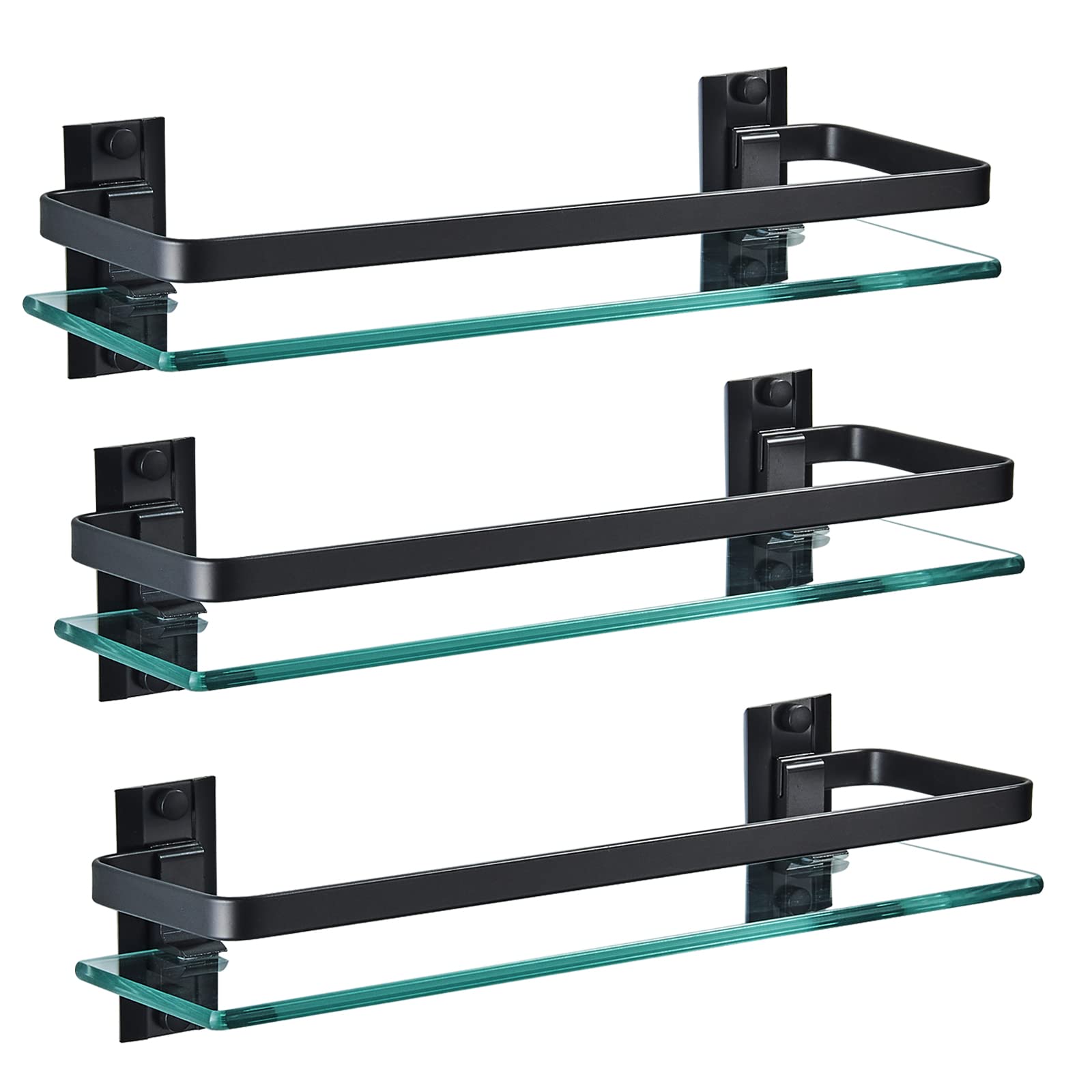 Bathroom Shelf Black Stainless Steel Shelves