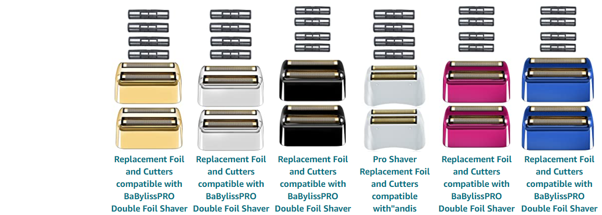 Pro Shaver Replacement Foil and Cutters compatible with andis No.17150/17155/17200 shaver ProFoil Lithium replacement" Golden