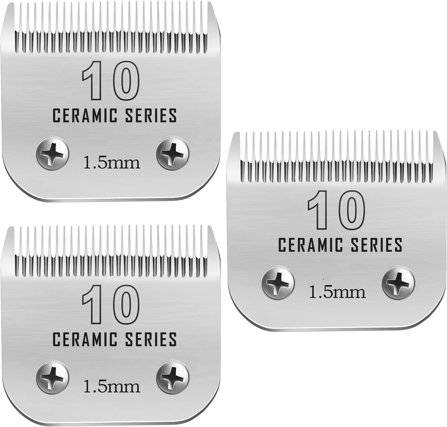 AIJALY Detachable Pet Dog Grooming Clipper Blades，Replacement Blades Compatible with Andis/Wahl/Oster Dog Clippers，Ceramic Blade & Stainless Steel Blade